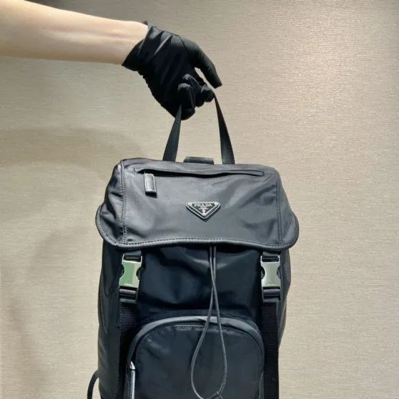 Prada Nylon black 36x25x16cm backpack 1 1 Replica