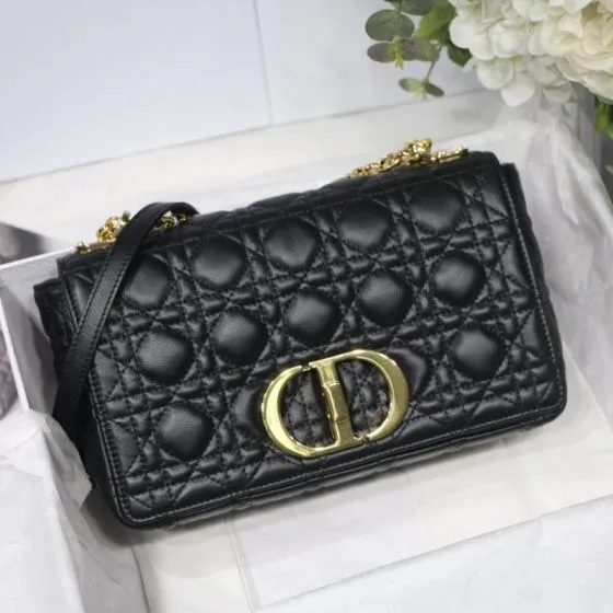 Dior 30 Montaigne Black shoulder — 1:1 Replica