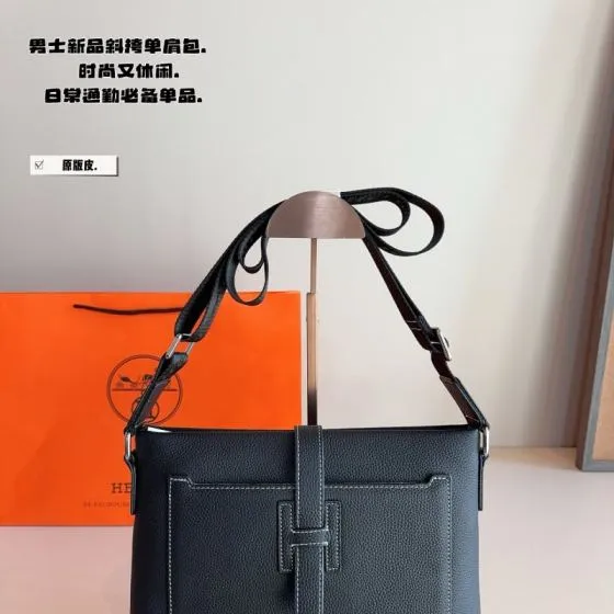 Hermes Jige Messenger Black shoulder Premium Replica