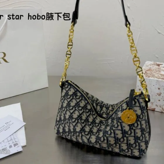 Dior Hobo Blue Oblique shoulder AAA Quality Replica