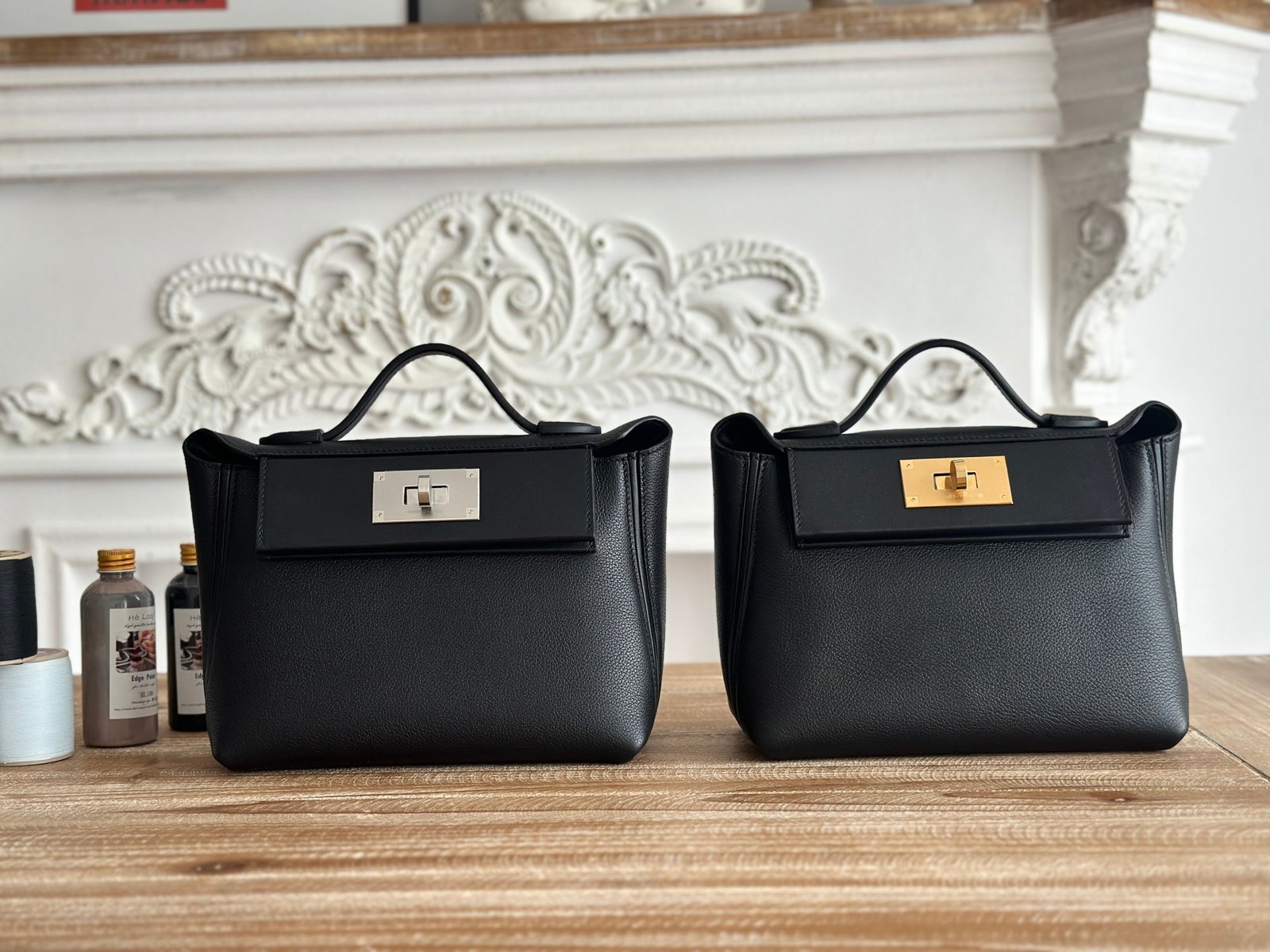 Hermes 2424 Black mini shoulder everyday