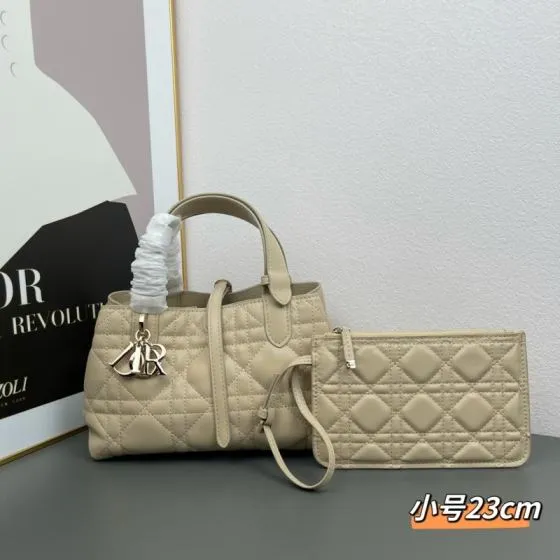 Dior Toujours Beige 23cm tote Premium Replica