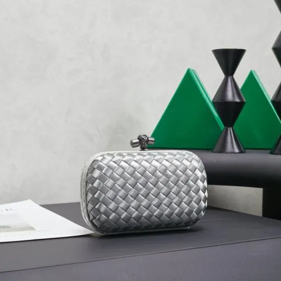 Bottega Veneta Silver shoulder bag Top Quality Replica