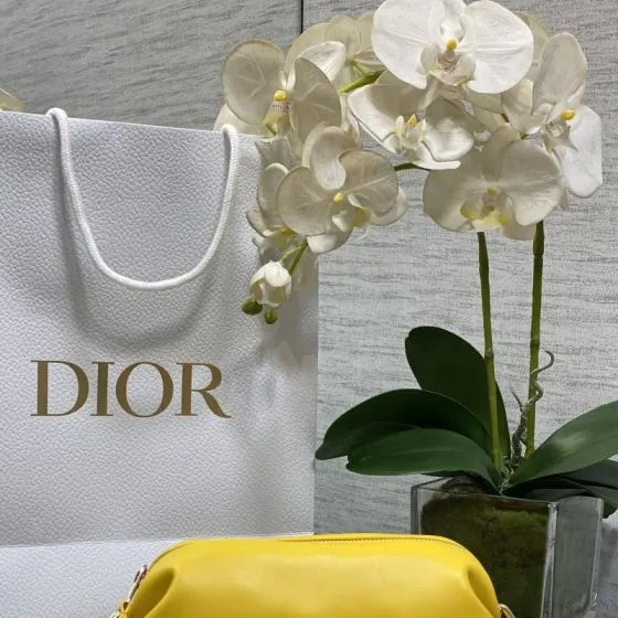 Dior Yellow small shoulder Premium Replica