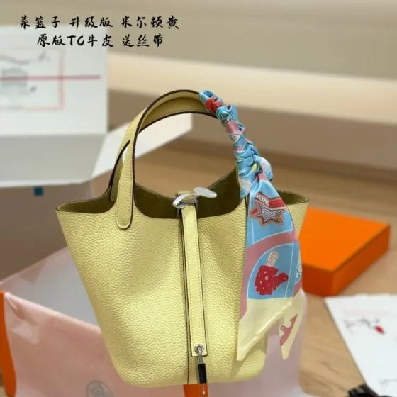 Hermes Picotin Lock Yellow everyday AAA Quality Replica