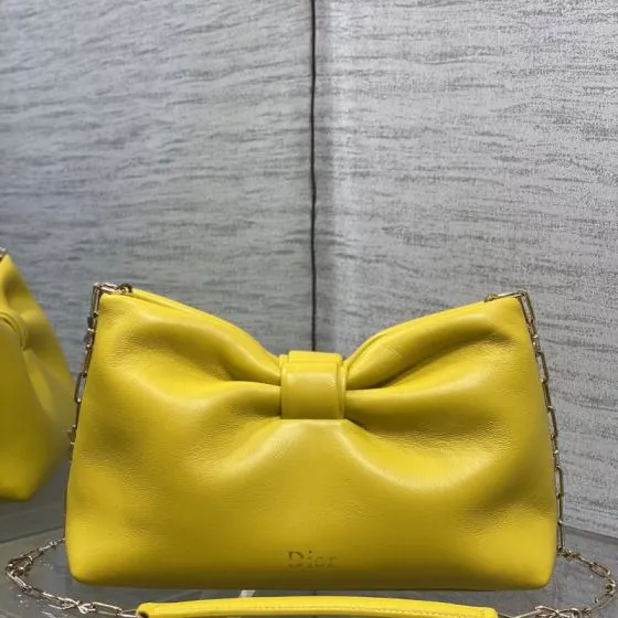 Dior Yellow leather shoulder Premium Replica