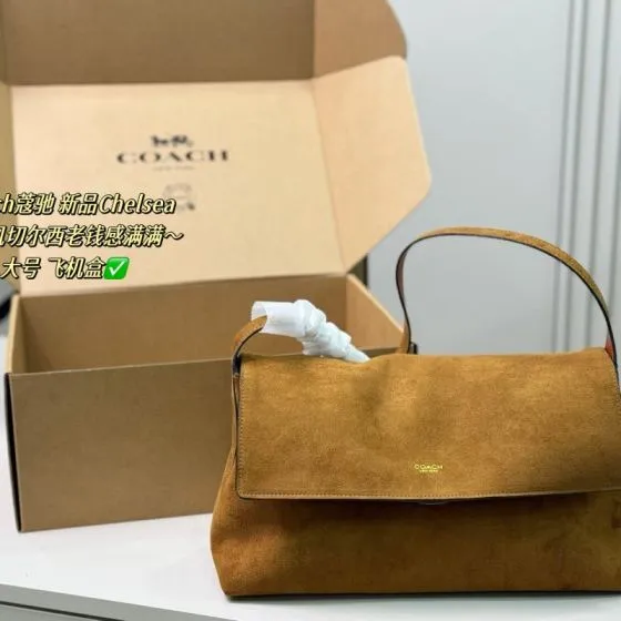 Coach Brown 40x30x16cm shoulder bag Top Quality Replica