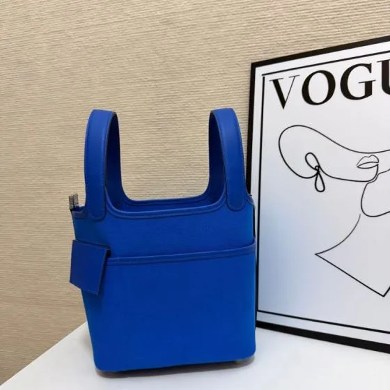 Hermes Cargo Picotin Blue 18cm everyday — Top Quality Replica
