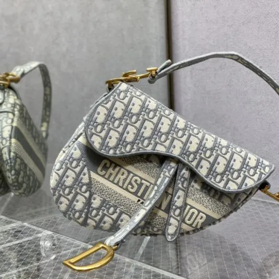 Dior Saddle Blue Oblique shoulder AAA Quality Replica