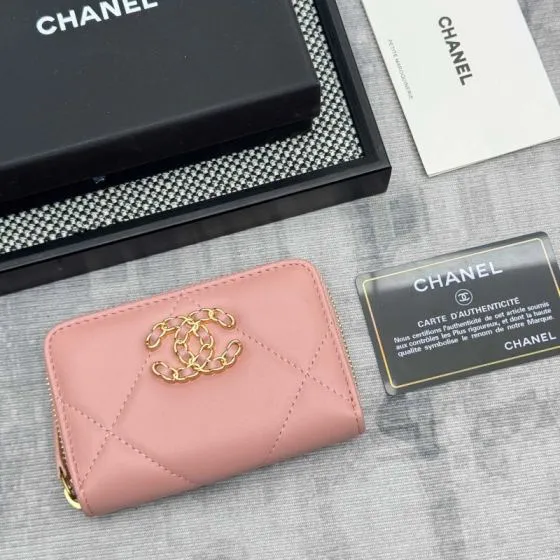 Chanel Pink wallet 1 1 Replica