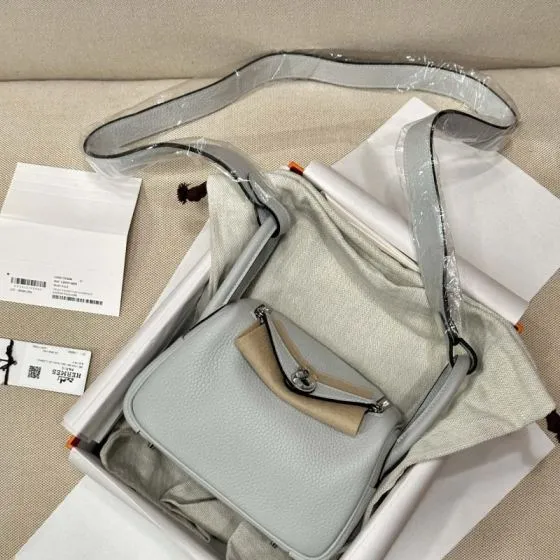 Hermes Lindy 26 Blue Pale 26cm crossbody Premium Replica