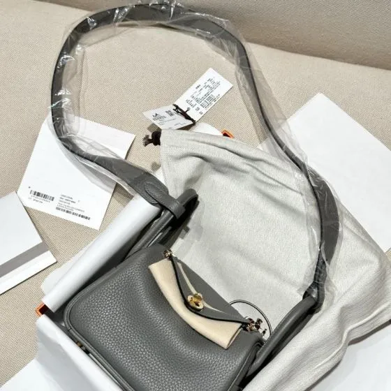 Hermes Lindy Grey mini shoulder AAA Quality Replica