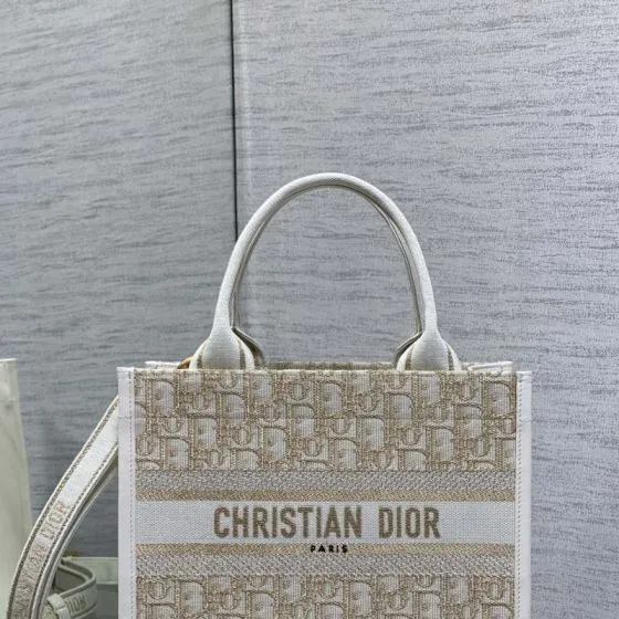 Dior Book Tote Beige White Oblique — Top Quality Replica