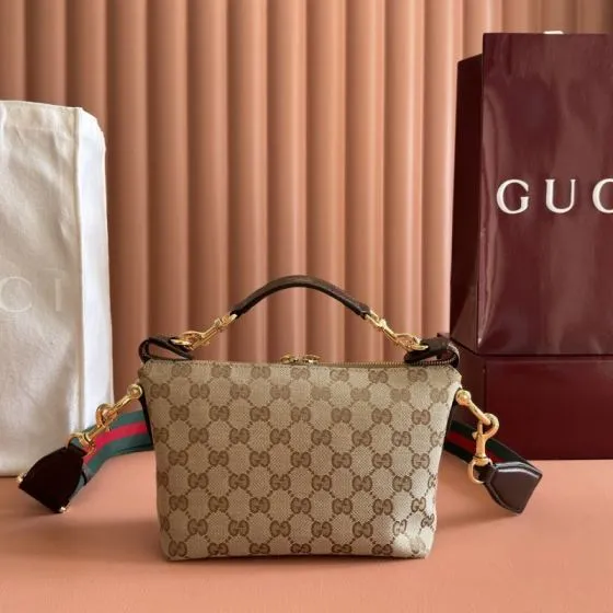 Gucci Brera GG Supreme beige brown crossbody 1 1 Replica
