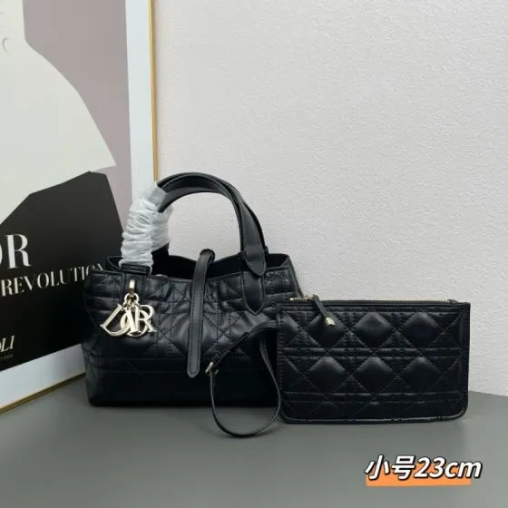 Dior Toujours Black 23cm tote 1 1 Replica