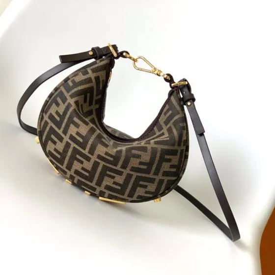Fendi Brown 18x12cm shoulder bag 1 1 Replica