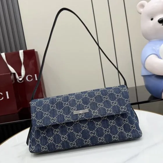 Gucci Blue GG denim shoulder AAA Quality Replica