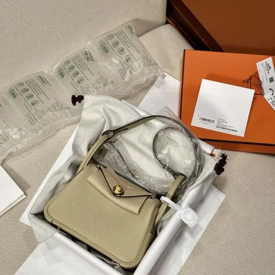 Hermes Lindy Beige mini shoulder 1 1 Replica