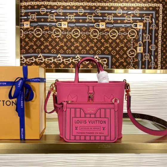 Louis Vuitton Neverfull Bandouli re Inside Out BB Pink BB crossbody AAA Quality Replica