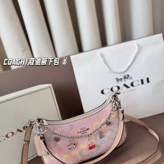 Coach Beige shoulder bag Top Quality Replica