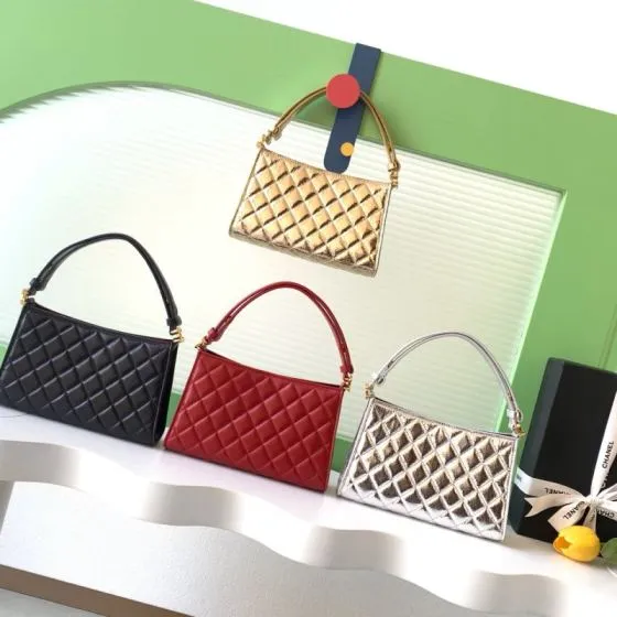 Chanel Quilted Metallic Gold shoulder AAA Quality Replica