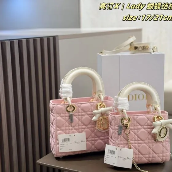 Dior Lady Pink 17x8 5x16cm crossbody Premium Replica