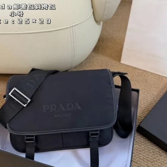Prada Nylon black small 25x20cm crossbody AAA Quality Replica
