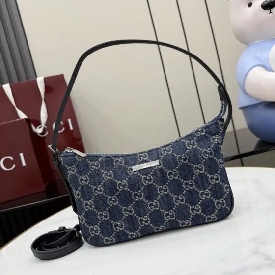 Gucci Blue GG denim shoulder Premium Replica