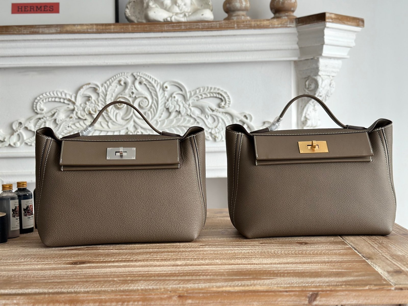 Hermes 24 Etoupe shoulder everyday