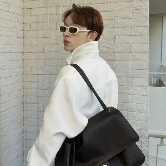 Chanel Black grained leather shoulder AAA Quality Replica