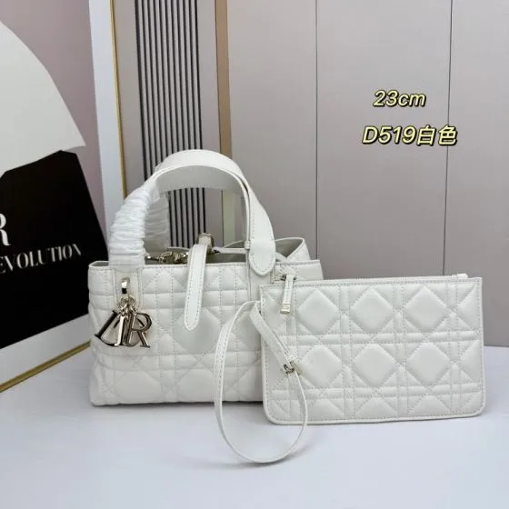 Dior Toujours White 23cm tote Premium Replica