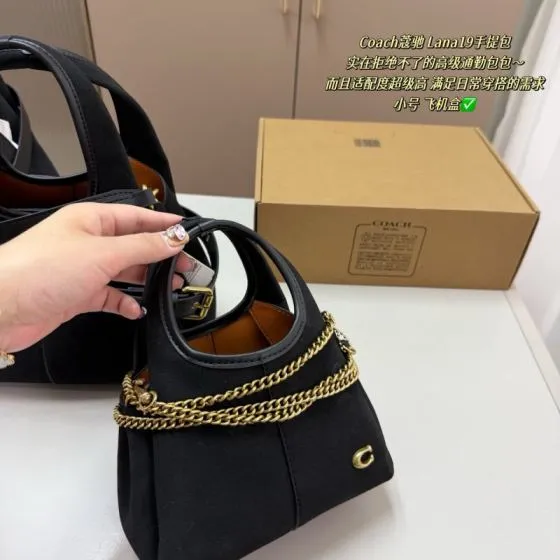 Coach Black 25x18x10cm shoulder bag AAA Quality Replica