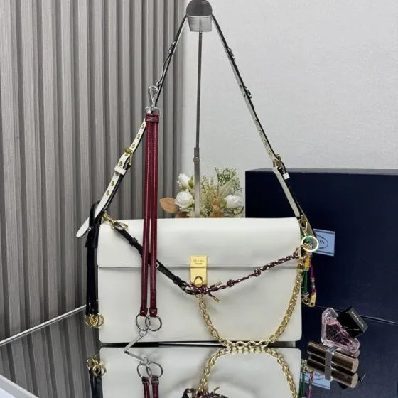 Prada White shoulder bag Top Quality Replica