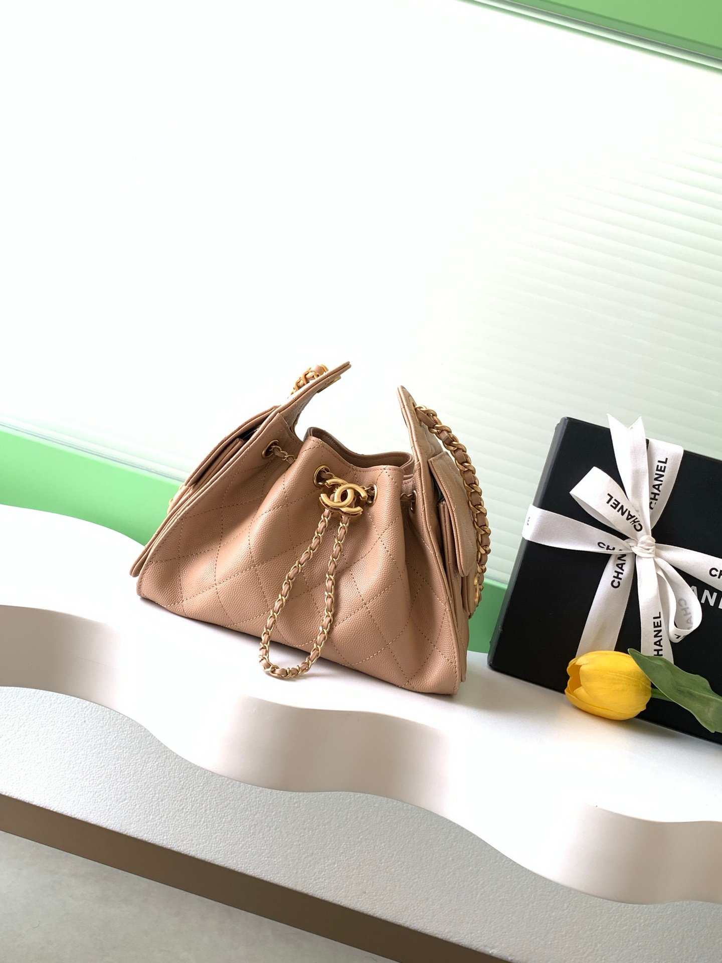 Chanel Beige mini shoulder everyday