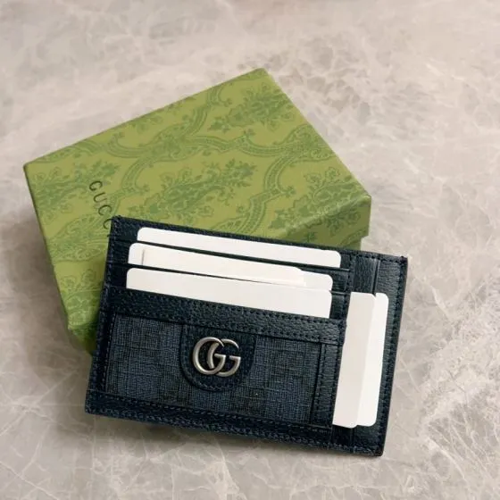 Gucci Ophidia Navy GG Supreme card holder 1 1 Replica