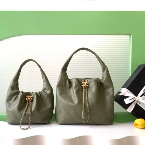 Chanel Olive green shoulder Premium Replica