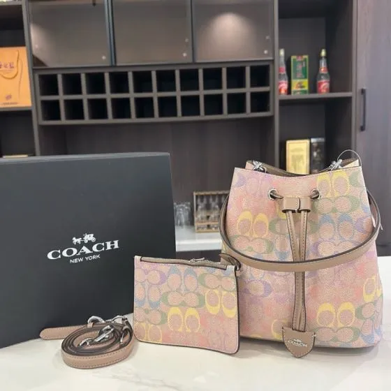 Coach Monogram shoulder bag Top Quality Replica
