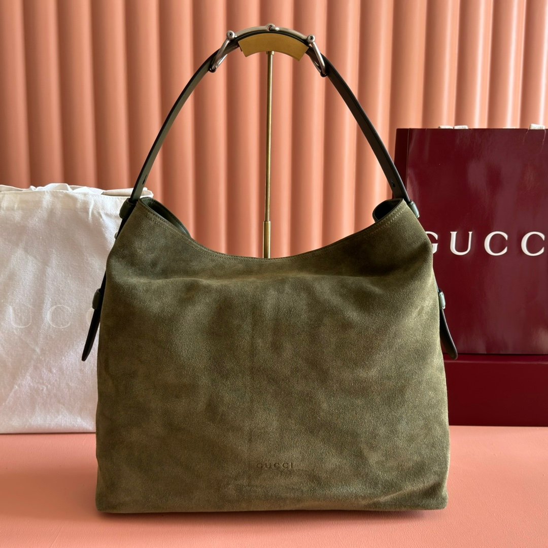 Gucci Beatrix Olive Green Suede shoulder everyday