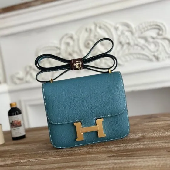 Hermes Constance Blue crossbody — 1:1 Replica