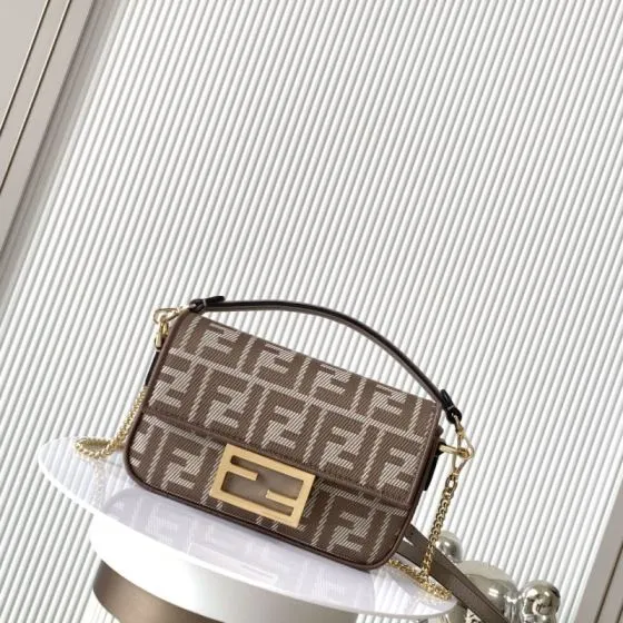 Fendi Baguette Monogram 24x14cm shoulder bag Premium Replica