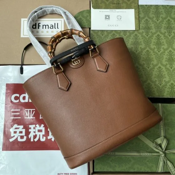 Gucci Diana Brown tote Premium Replica