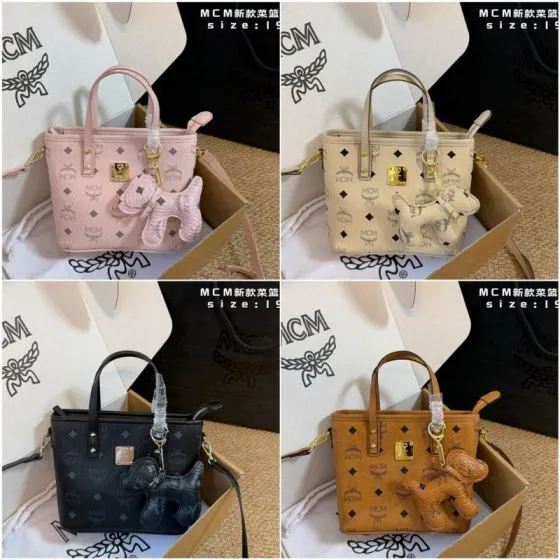 MCM Pink Visetos 19x17cm tote 1 1 Replica