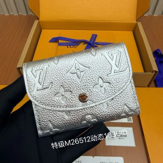 Louis Vuitton Porte-monnaie Rosalie Silver Monogram Empreinte everyday Top Quality Replica