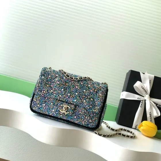 Chanel Classic Flap Multicolor crystal shoulder Top Quality Replica