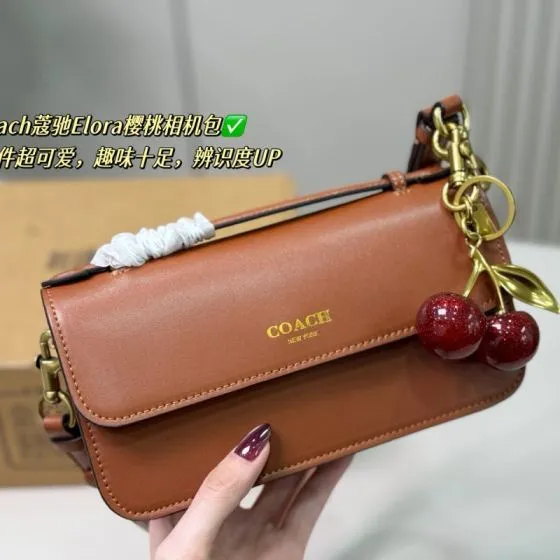 Coach Brown 25x18x10cm shoulder bag Top Quality Replica