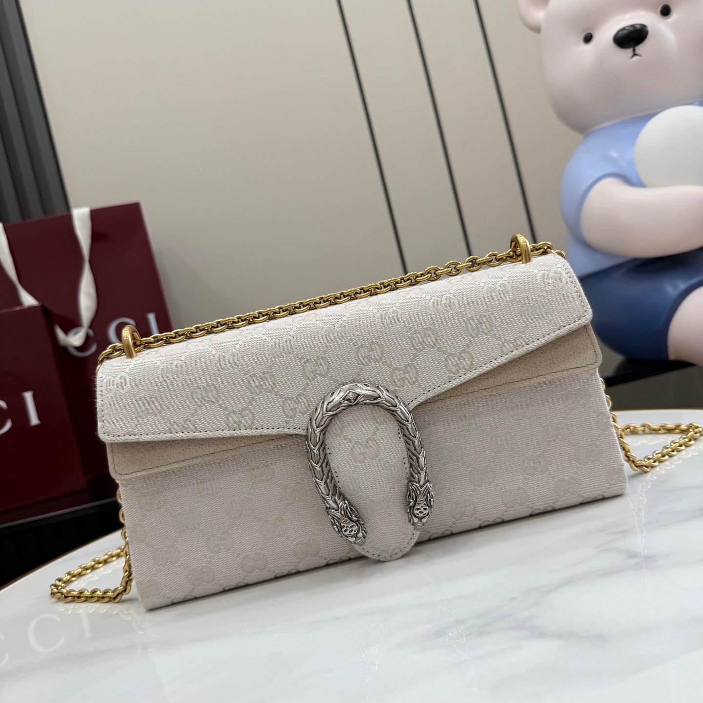 Gucci Dionysus Beige GG canvas shoulder everyday