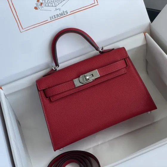 Hermes Kelly Red mini crossbody 1 1 Replica
