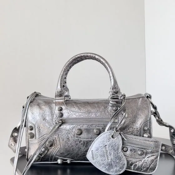 Balenciaga Le Cagole Silver 26x14cm shoulder bag Top Quality Replica