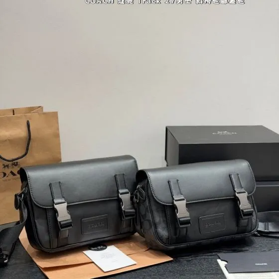 Coach Track 27 Black 27cm crossbody AAA Quality Replica