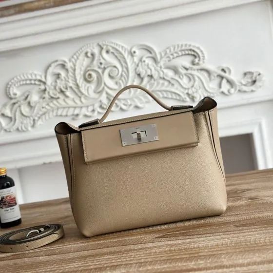 Hermes Hermes bag Beige mini crossbody Premium Replica